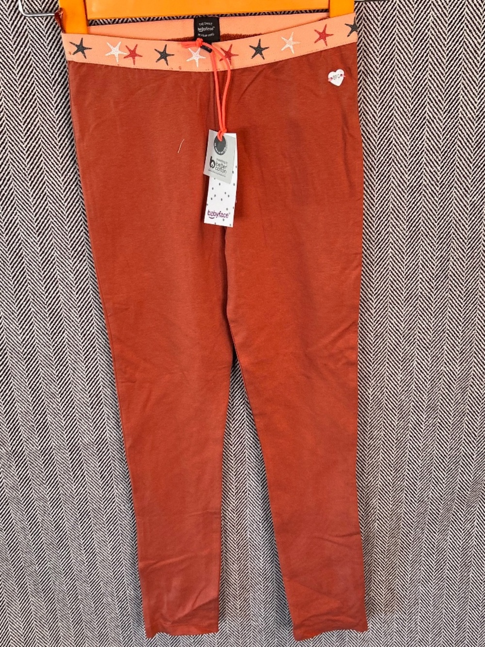 Babyface Rust Colored Leggings with Stars NWT